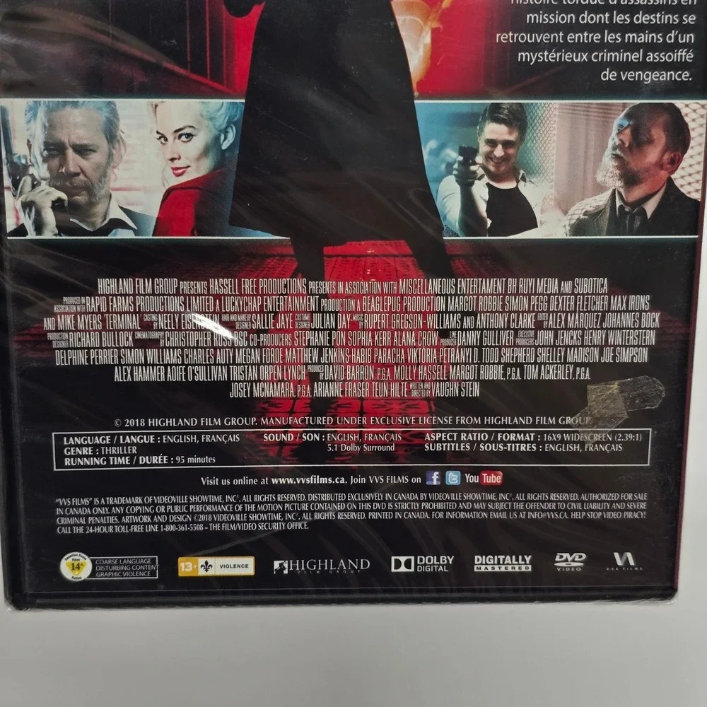 TERMINAL DVD (2018) Margot Robbie Simon Pegg Mike Myers Thriller - Picture 4 of 4